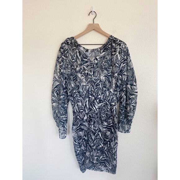 IRO Jenian metallic mini dress animal print 38/US6 - Picture 9 of 12